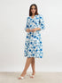 Brylie Fit and Flare Belted Dress-Multi