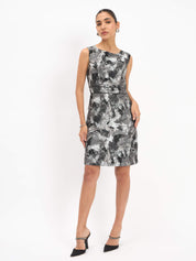 Marquina Princess Line Dress - Grey & Black