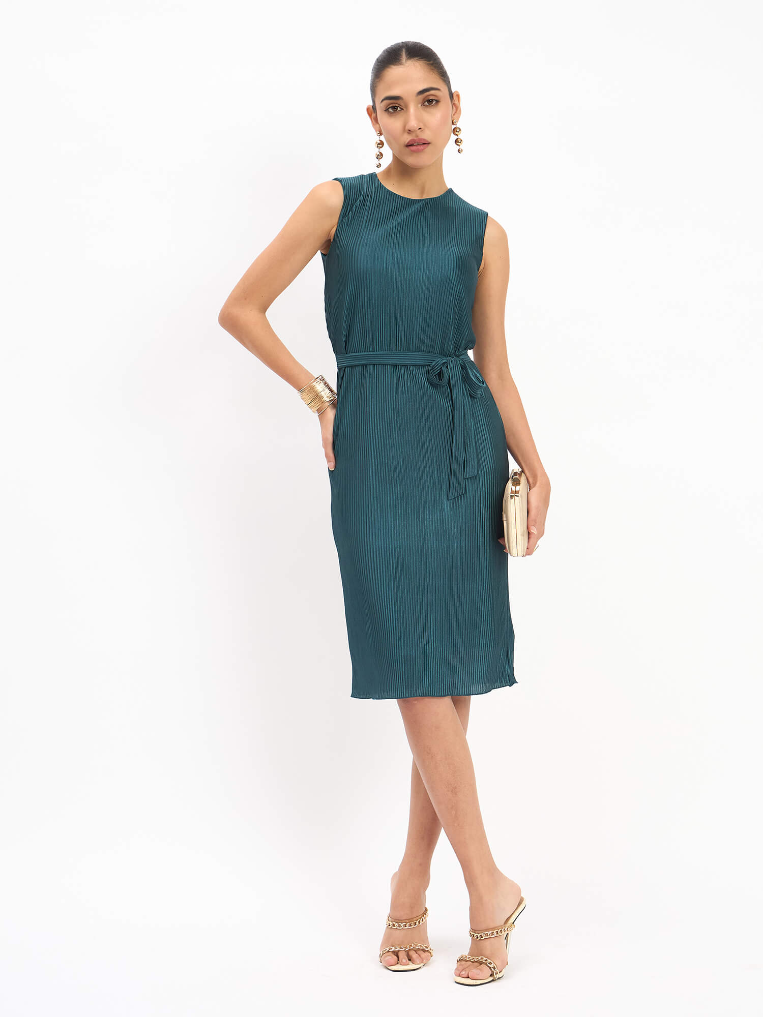 Valeria Shift Dress -Teal L