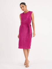 Valeria Shift Dress-Dark Pink