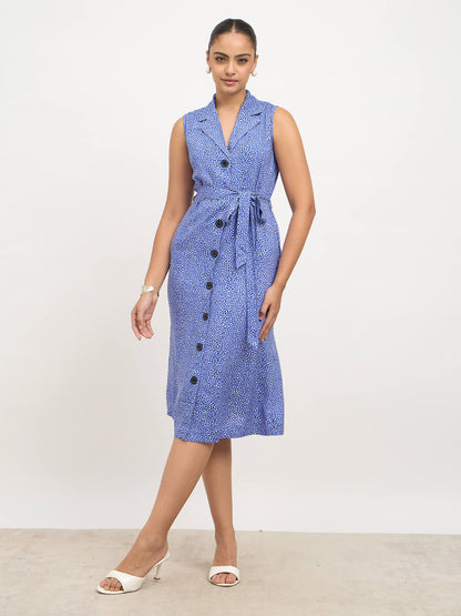 Kersey Belted Blazer Style Dress-Multi