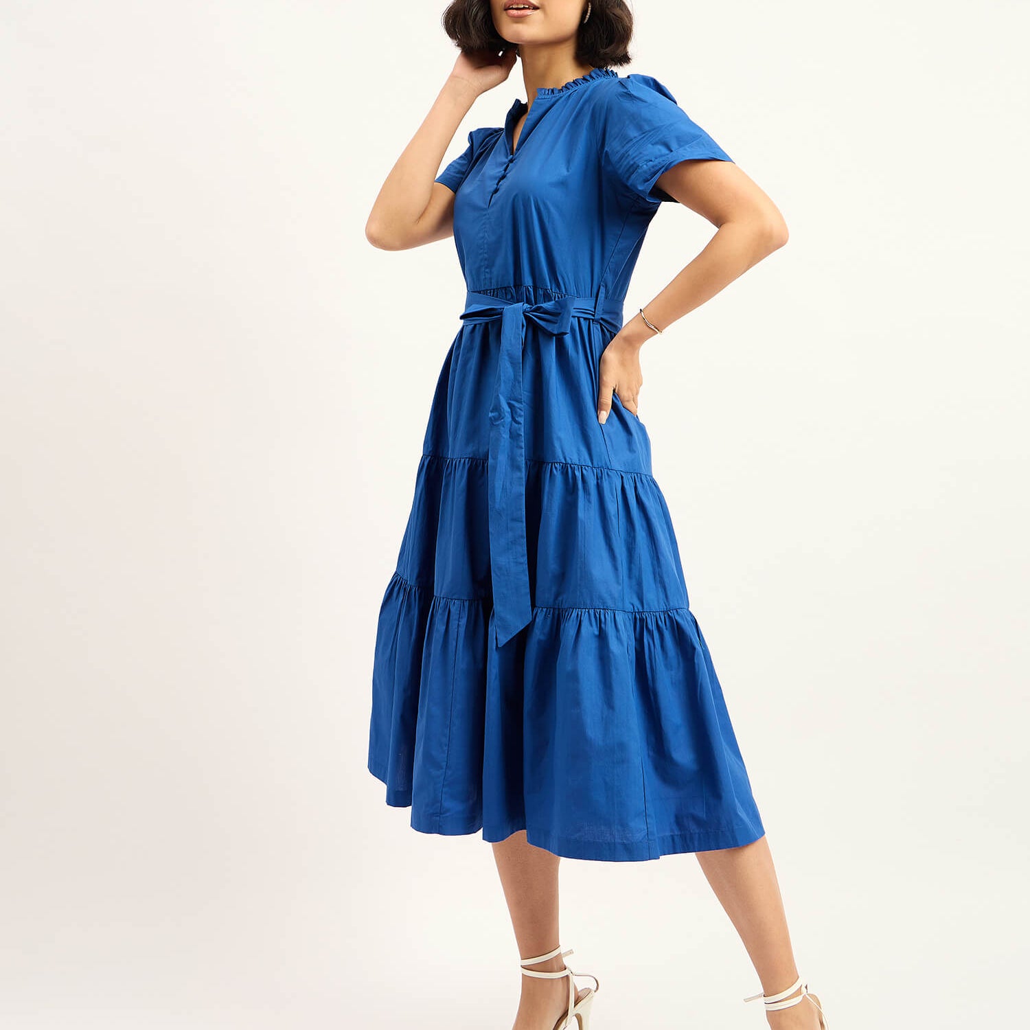 Bay Tiered Dress - Blue