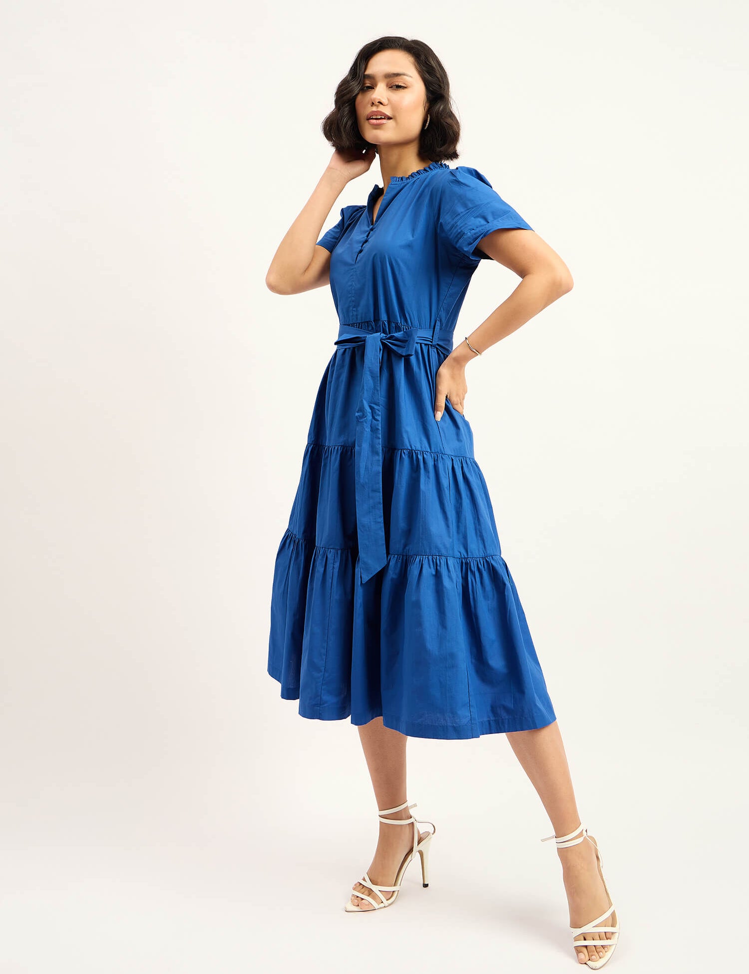 Bay Tiered Dress - Blue