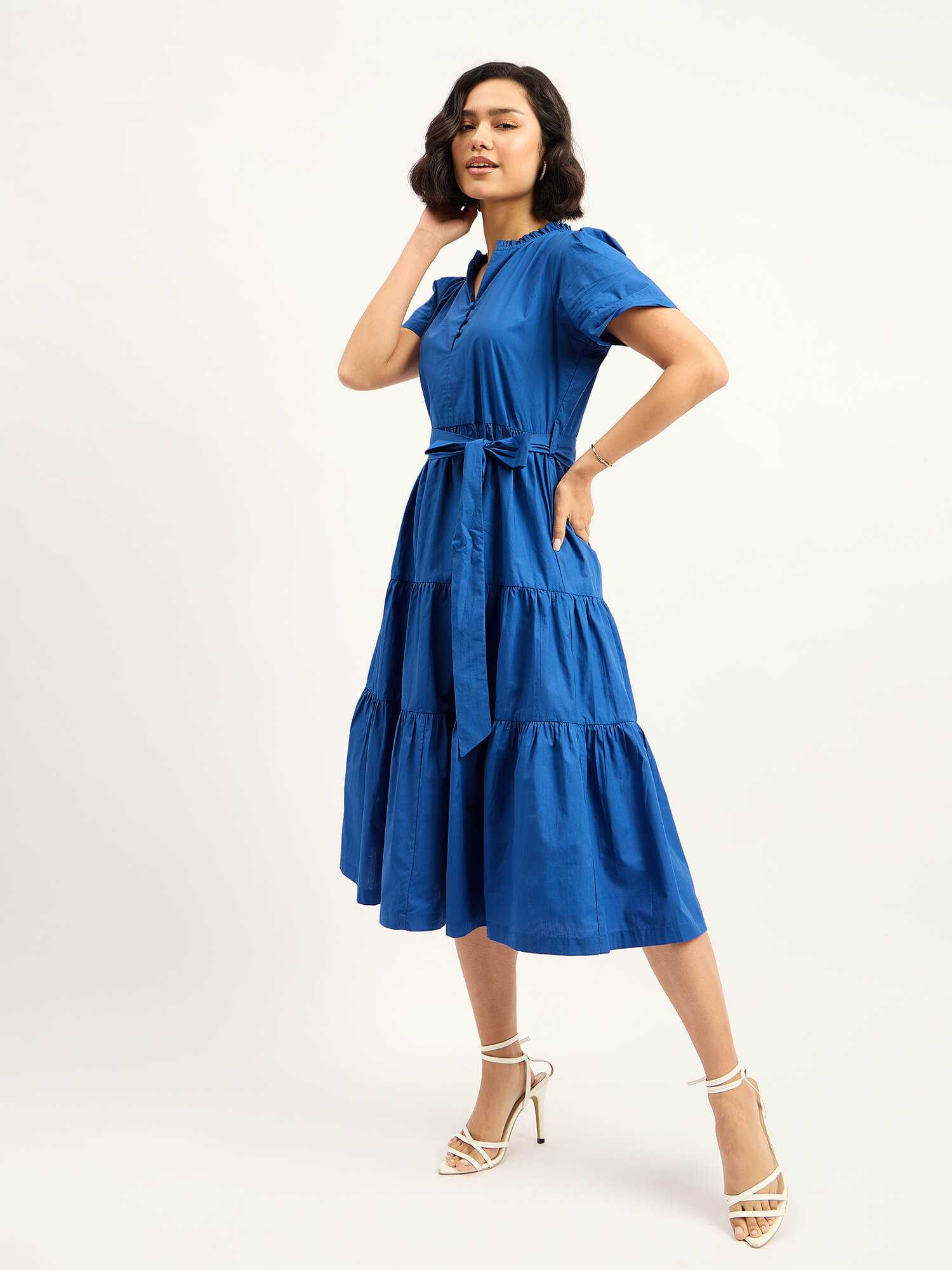 Bay Tiered Dress - Blue