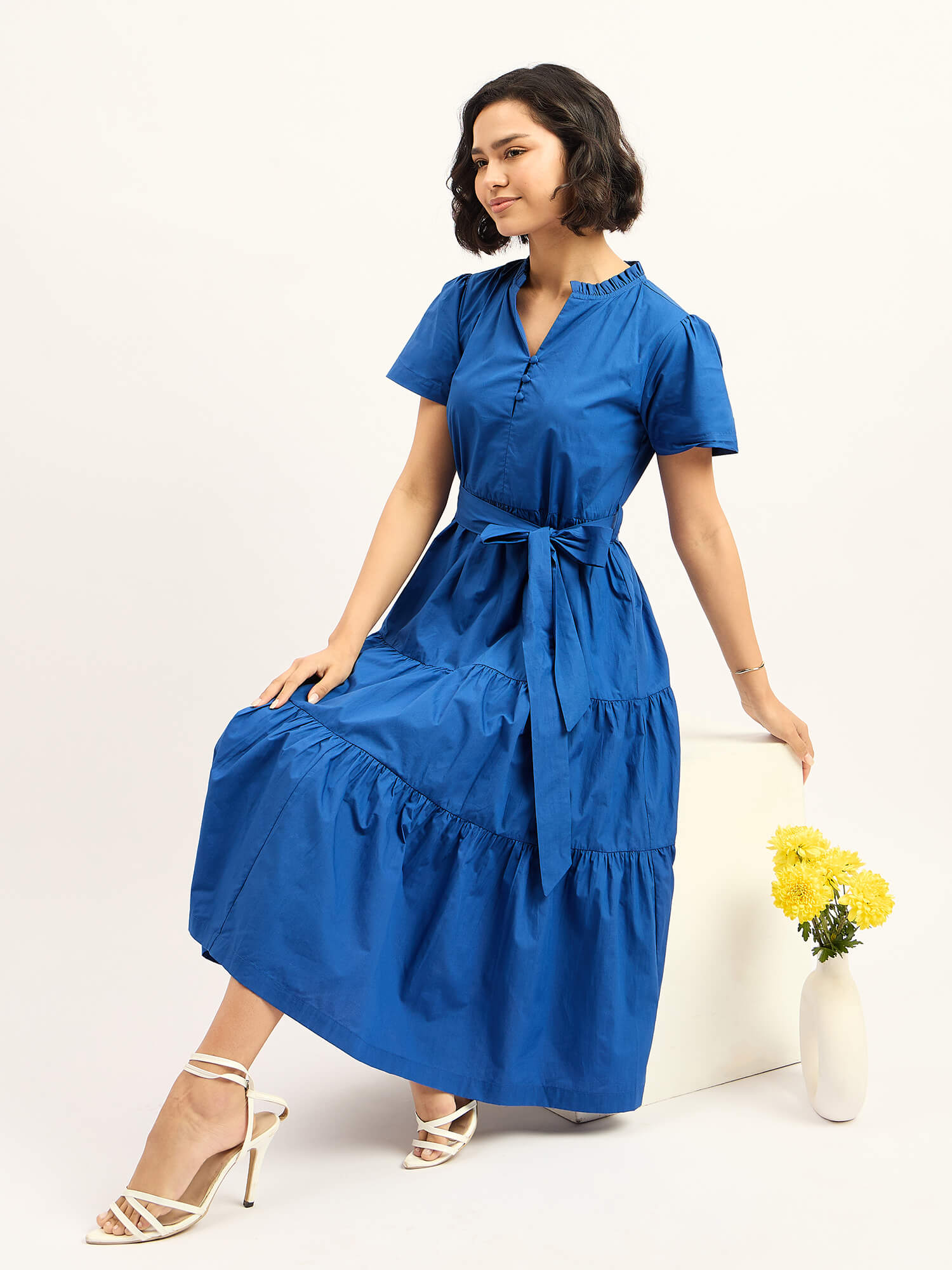 Bay Tiered Dress - Blue