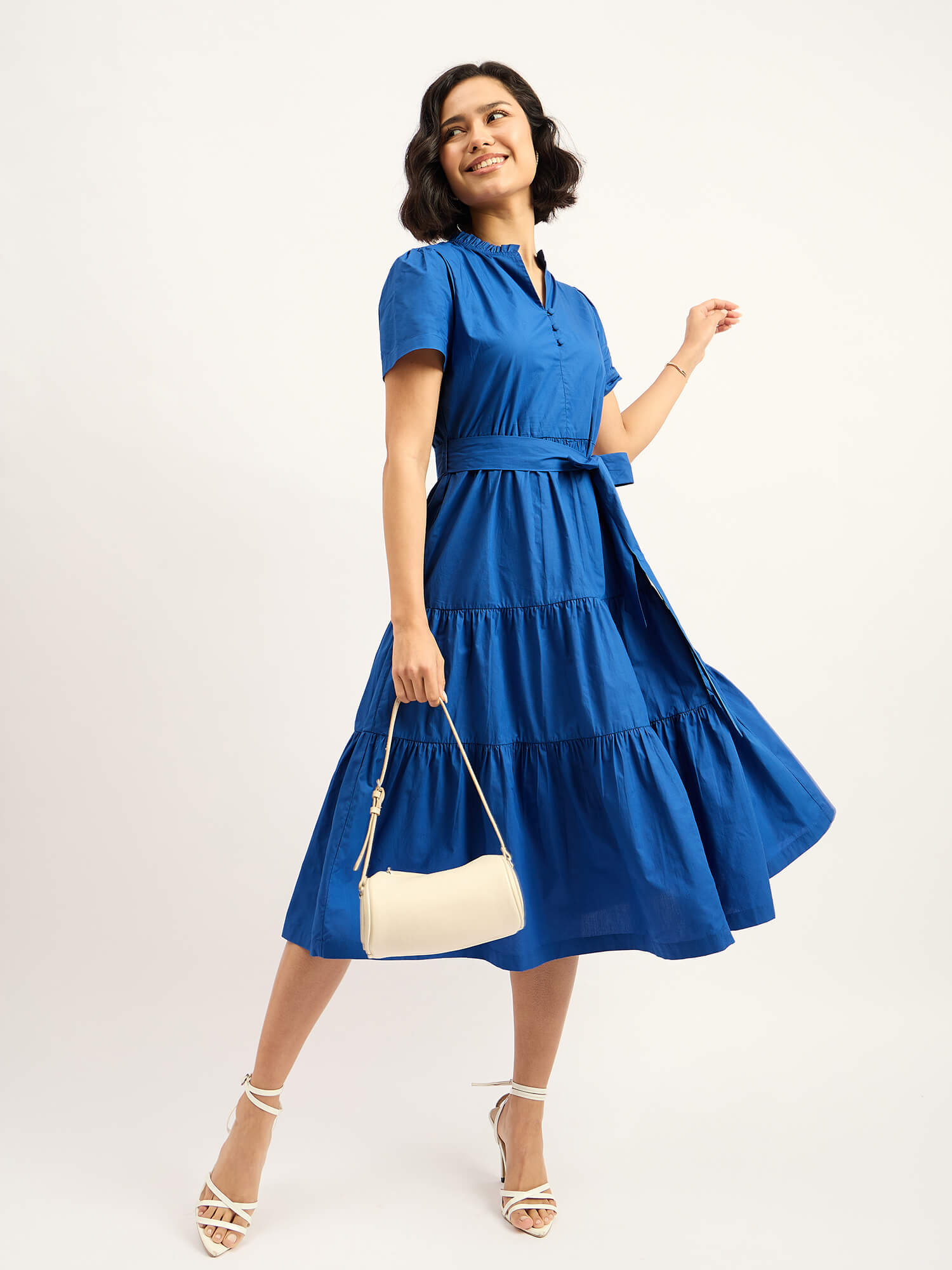 Bay Tiered Dress - Blue