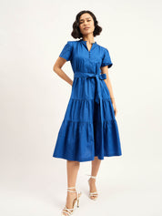 Bay Tiered Dress - Blue