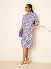 Juno Puff Sleeve Shirt Dress-White