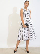 Nymera Fit and Flare Dress-Black & White