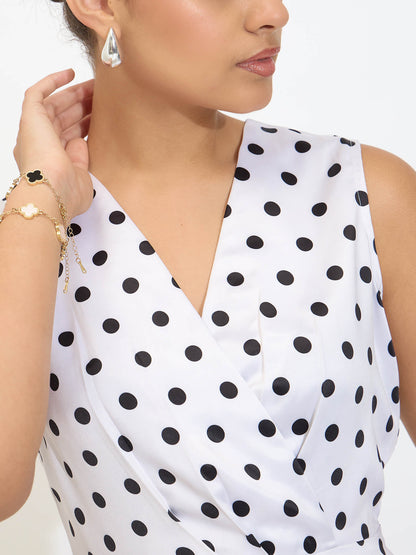 Nymera Fit and Flare Dress-Black &amp; White