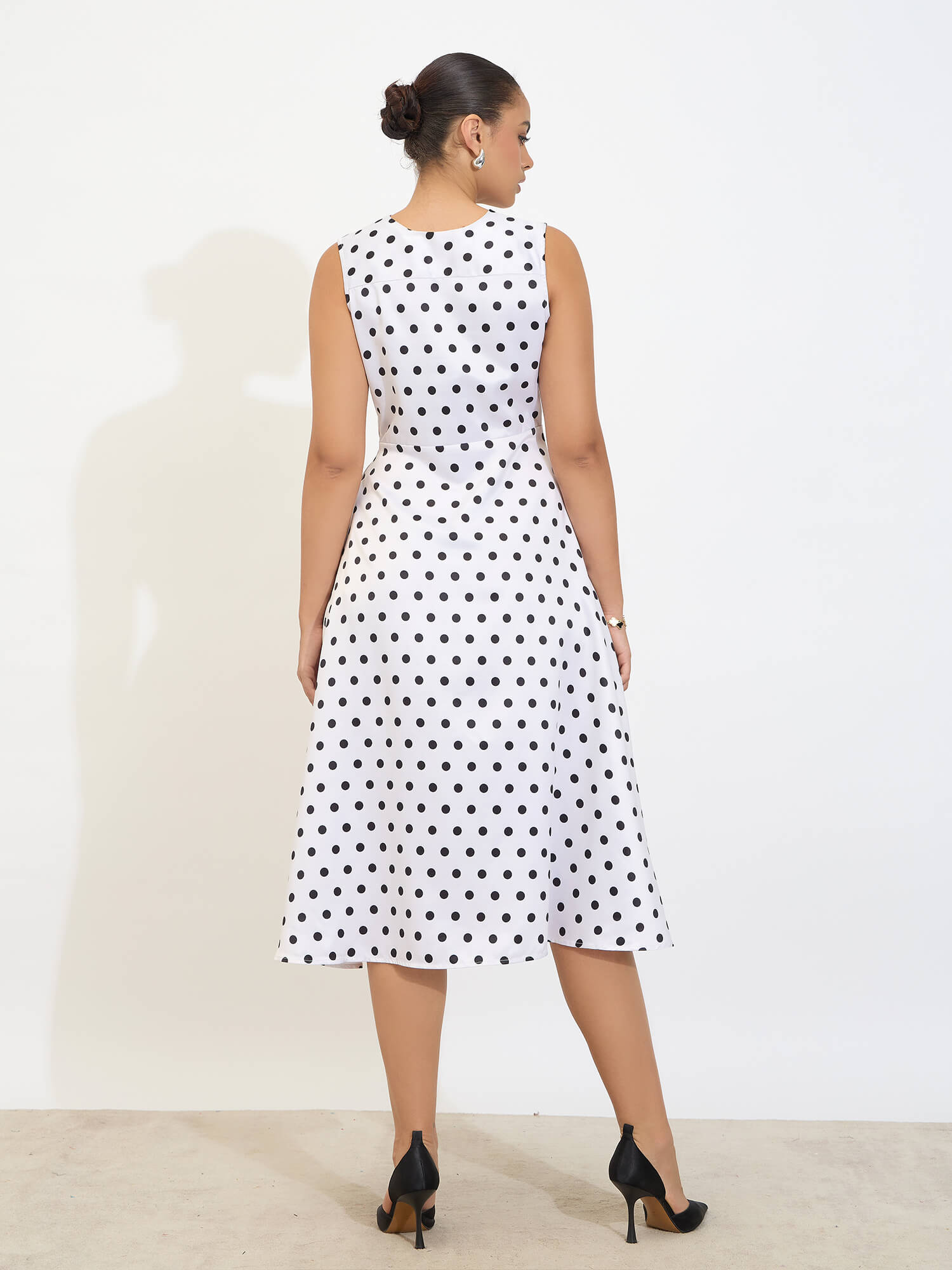 Nymera Fit and Flare Dress-Black &amp; White