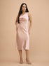 Evelon Satin Slip Dress-champagne