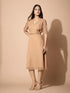 Azra Trim Detail Dress-Gold