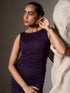 Ortega Ruched Bodycon Dress-Purple