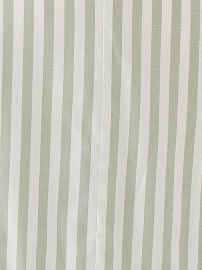 Norvia Stripe Placement Shift Dress-Green &amp; White