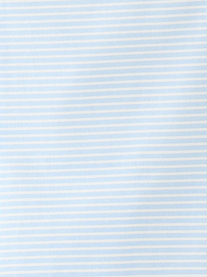 Kaviro Belted Wrap Style Dress-Blue&amp;White