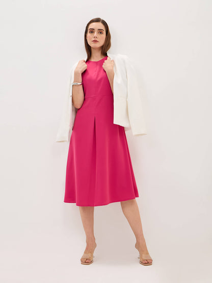 Mehv Extended Sleeve Dress-Fuchsia