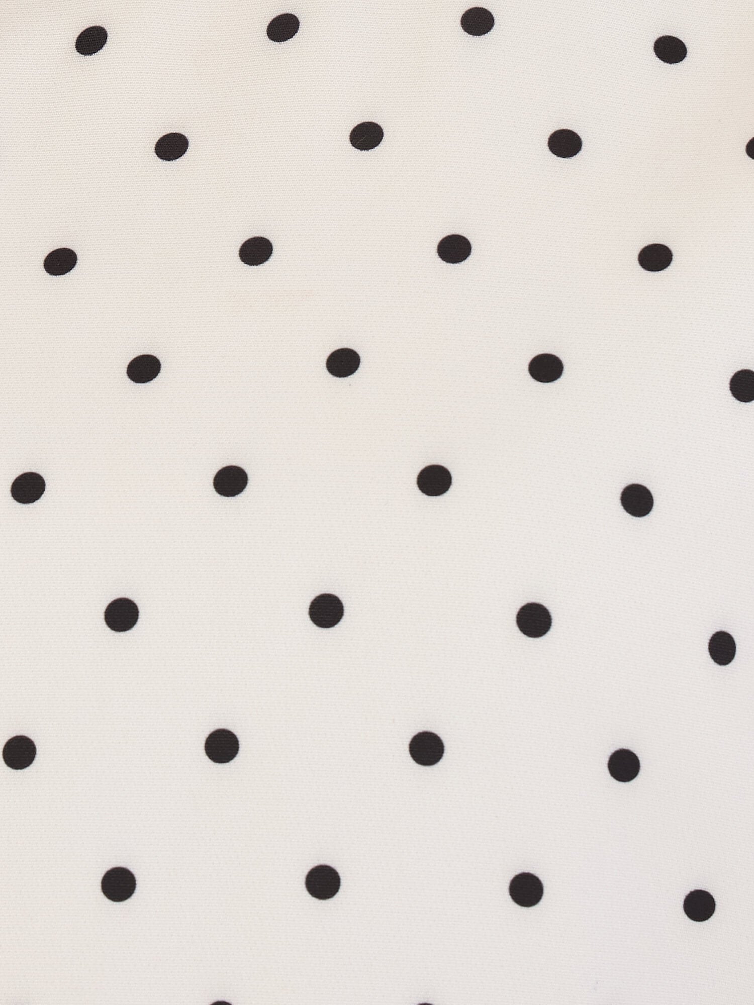 Dotella Contrast Detail Flared Midi Dress -White