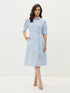 Regatta Striped Shirt Dress-Grey