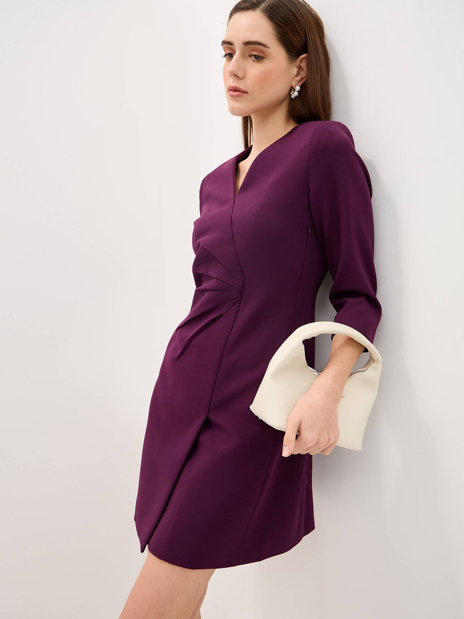 Mindy Blazer Dress-Purple