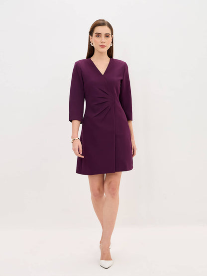 Mindy Blazer Dress-Purple
