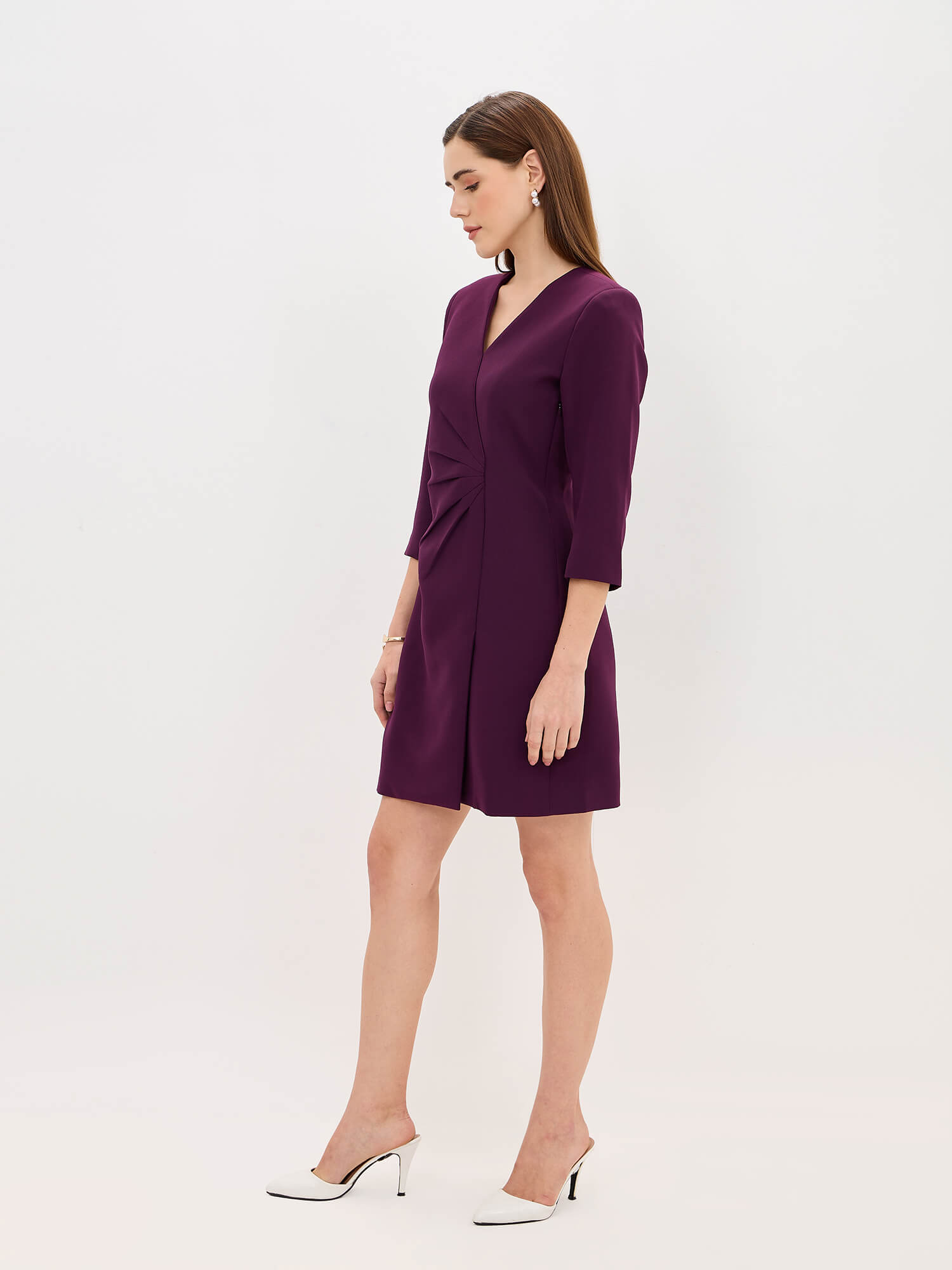 Mindy Blazer Dress-Purple