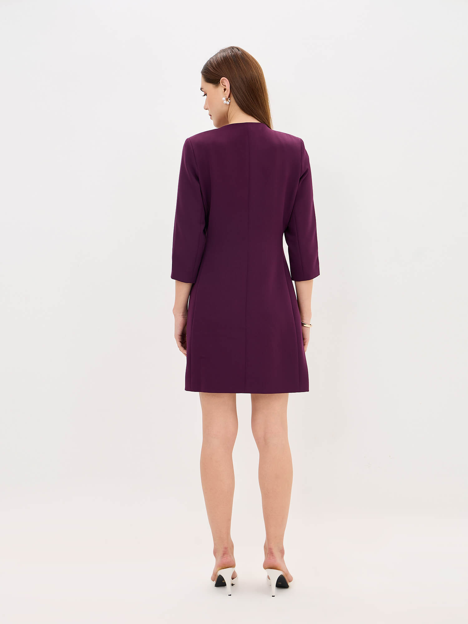 Mindy Blazer Dress-Purple