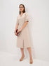 Rhapsody Fit & Flare Blazer Style Dress-Cream