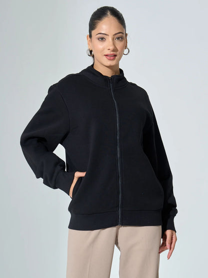 Milly Zip-Up Jacket - Black