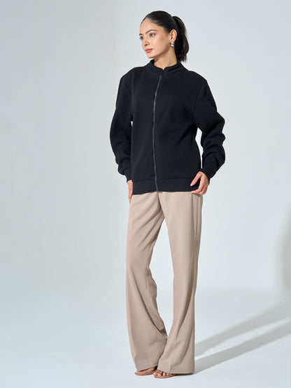 Milly Zip-Up Jacket - Black