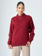 Milly Zip-Up Jacket - Wine