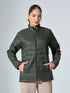 Maeve-Olive Puffer Jacket - Olive Green