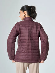 Maeve-Maroon Puffer Jacket - Maroon