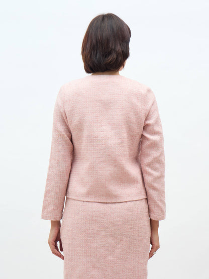 Susie Button Down Short Jacket-Blush Pink