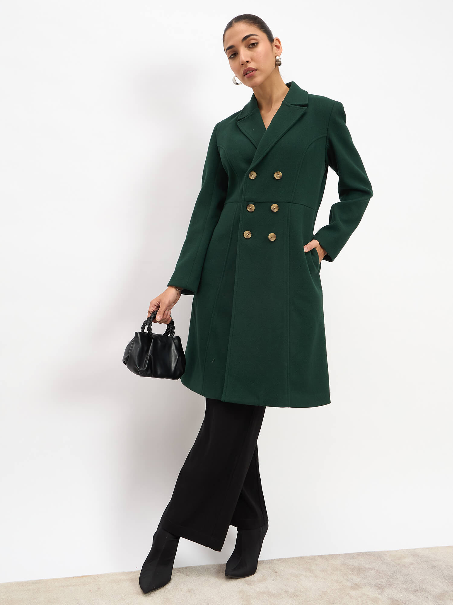 Arwen Longline Overcoat - Green