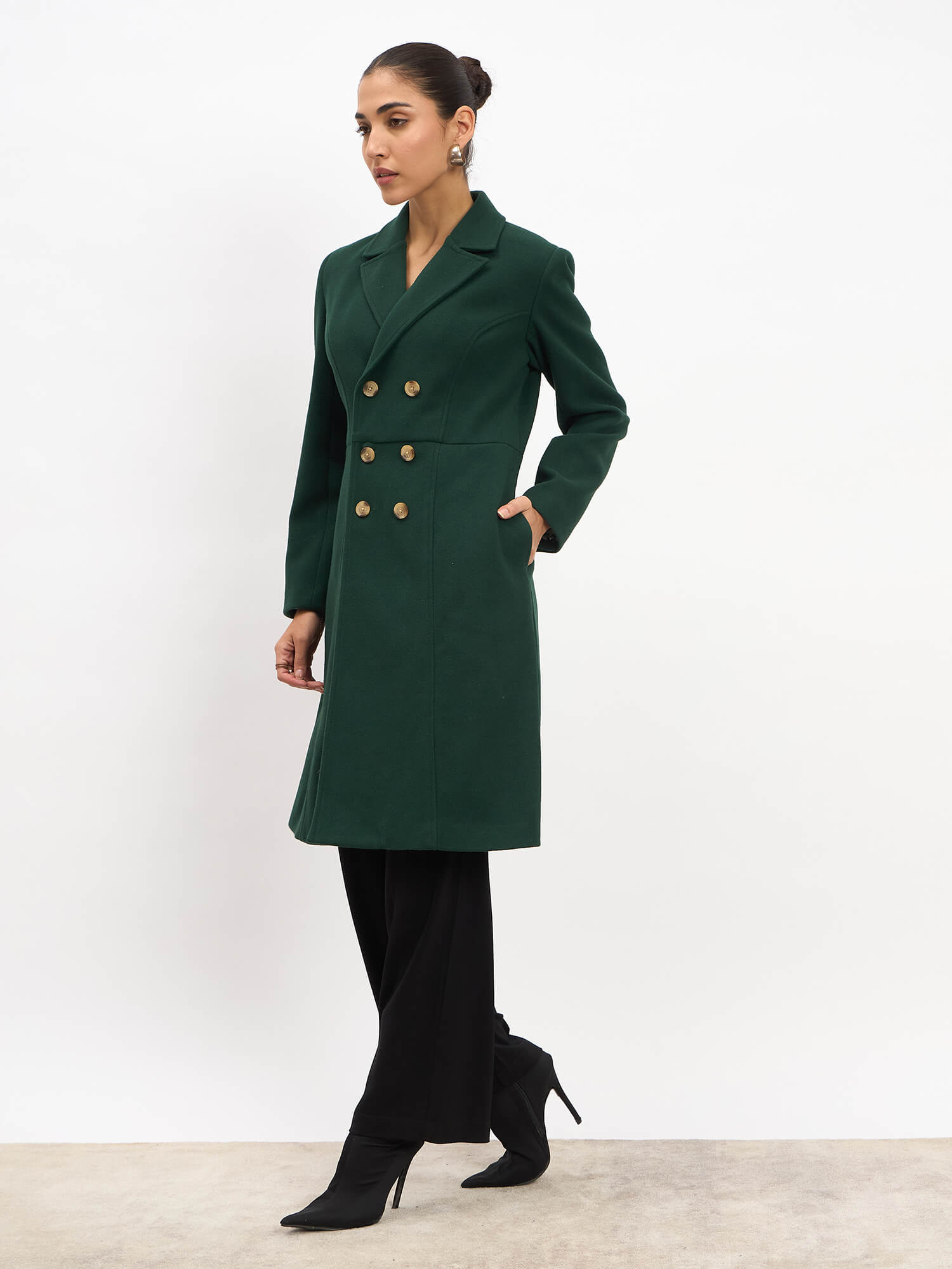 Arwen Longline Overcoat - Green