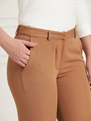 Earnest Mid Rise Slim Pants-Beige