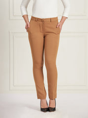 Earnest Mid Rise Slim Pants-Beige