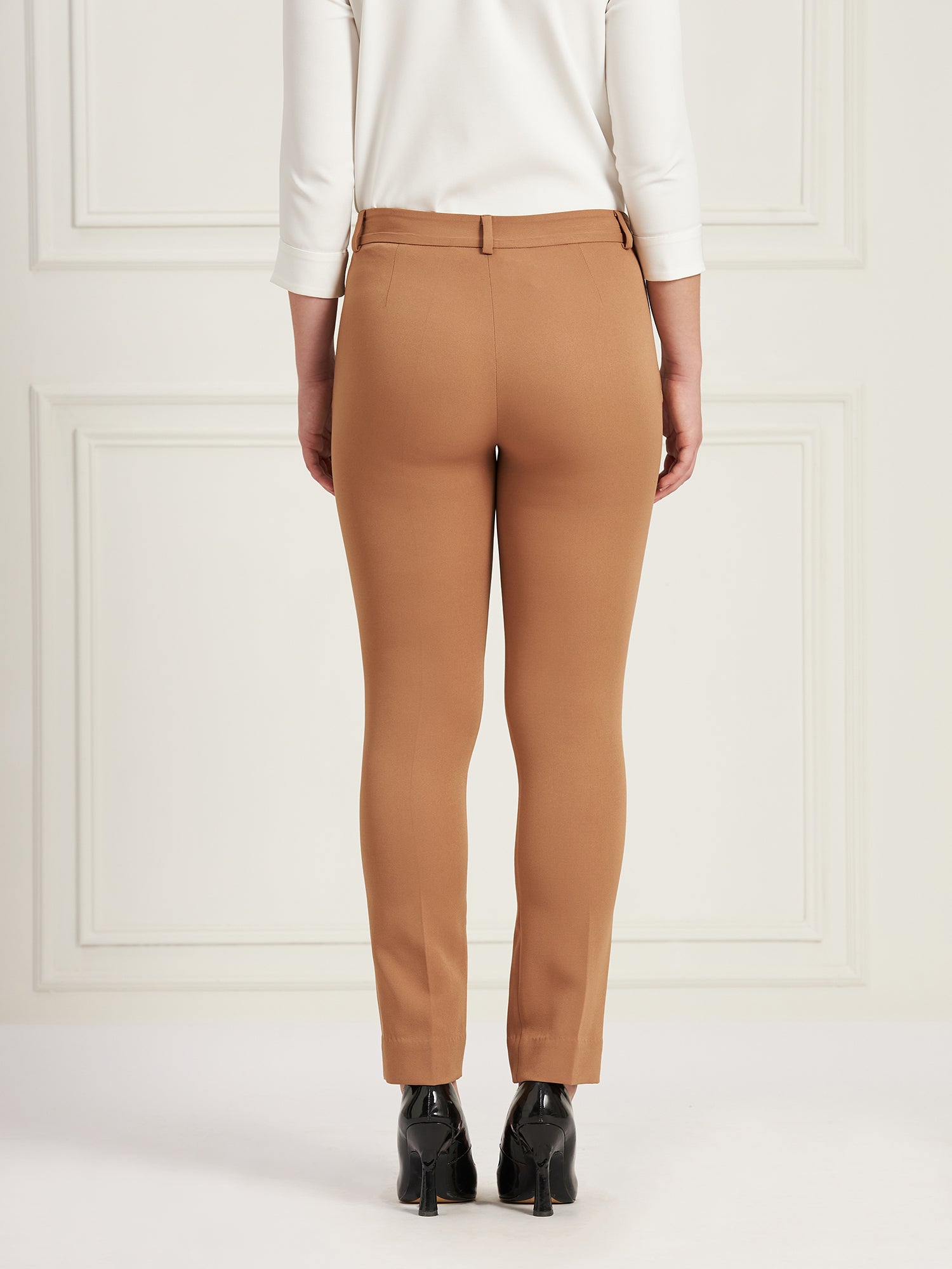 Earnest Mid Rise Slim Pants-Beige