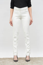 Earnest Mid Rise Slim Pant - White