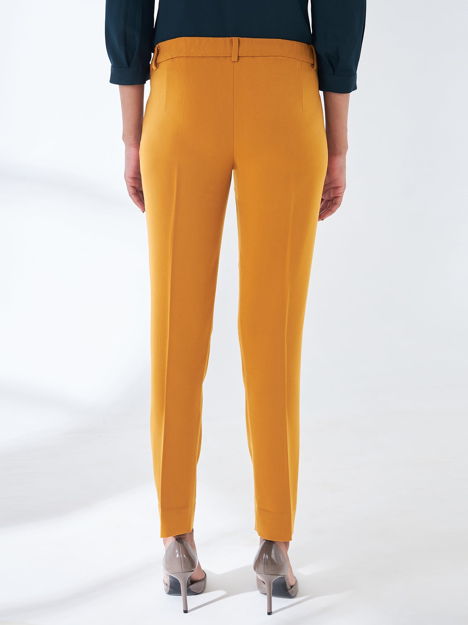 Diligent Elasticated Waist Pants-Mustard