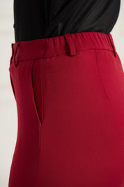 Savant High Rise Straight Fit Pants - Viva Magenta