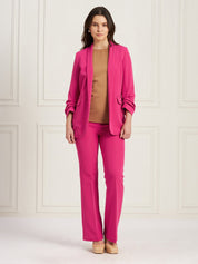 Glorious High Rise Bootcut Pants-Ruby Pink