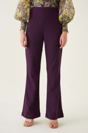 Glorious High Rise Bootcut Pants - Purple