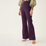 Glorious High Rise Bootcut Pants - Purple