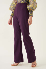 Glorious High Rise Bootcut Pants - Purple