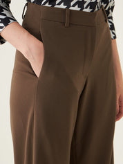 Suave- High Rise Wide Leg Pants - Coffee Brown