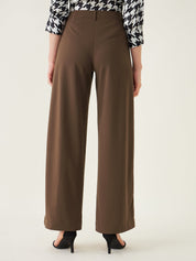 Suave- High Rise Wide Leg Pants - Coffee Brown