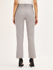 Earnest-Umber Grey Mid Rise Pants - Umber Grey