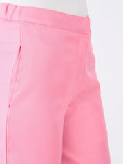 Mercer Mid Rise Wide Legged Trousers-Candy Pink